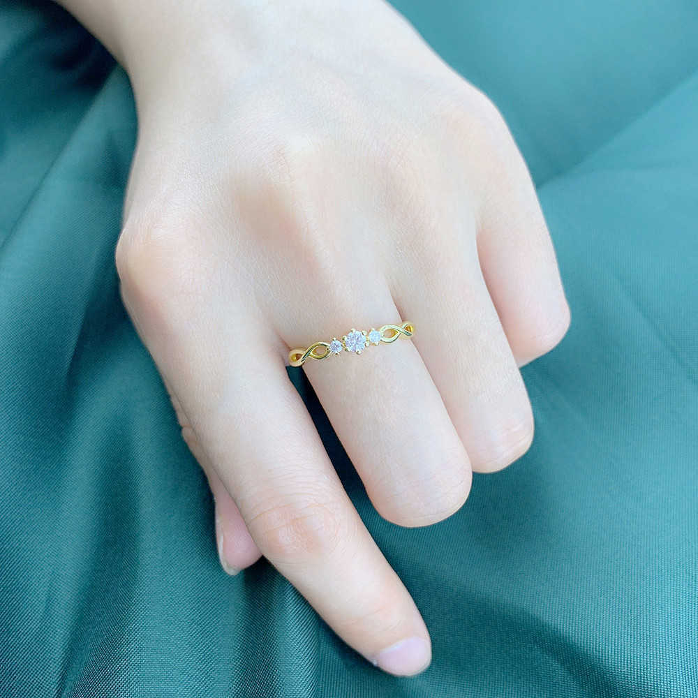 Band Rings ZHOUYANG Dainty Ring For Women Simple Mini Zircon Jewellry Gold Color Wedding Bride Ring Gift Fashion Jewelry Wholesale R237