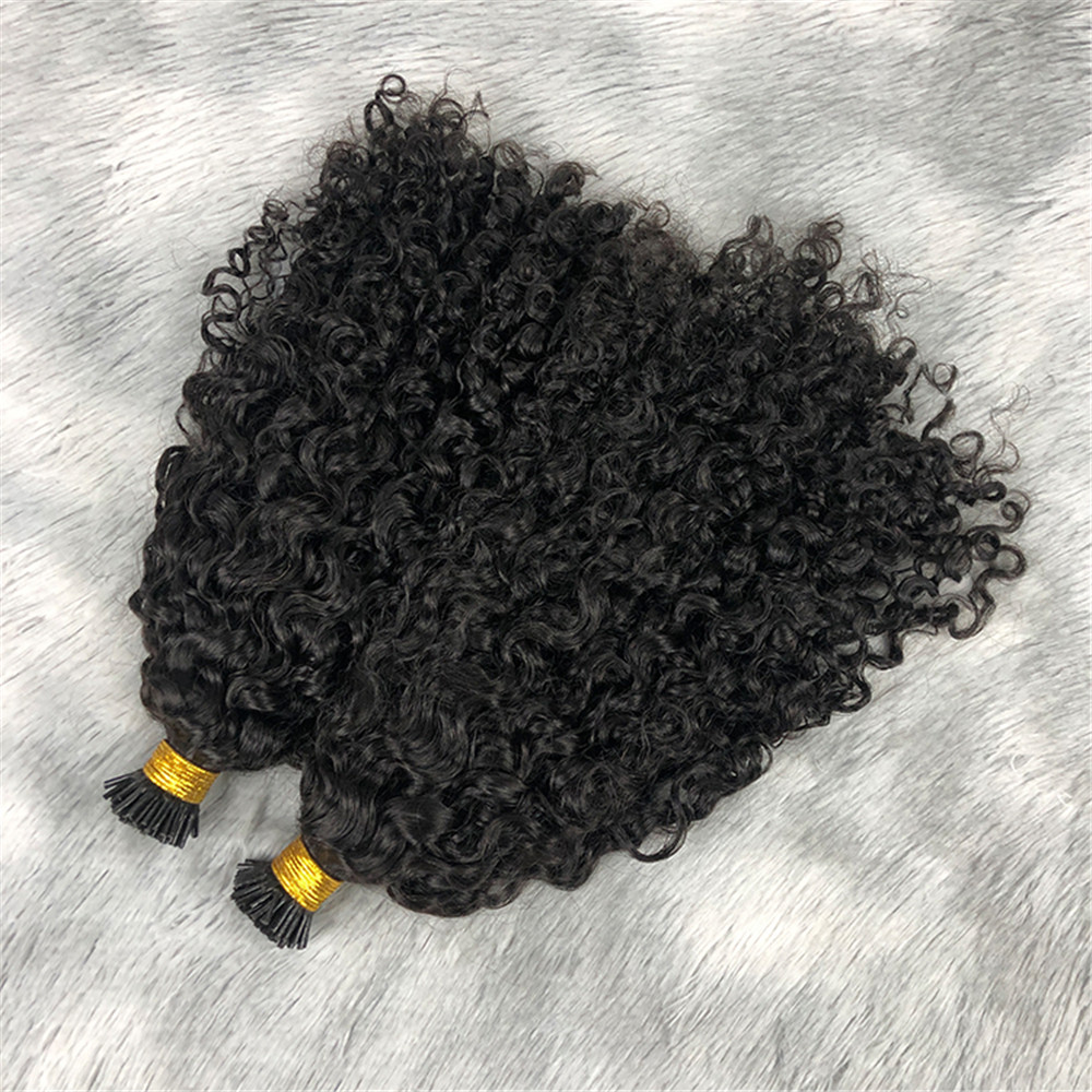i Tip Human Hair Extensions Kinky Curly Itip Extension Real Tight Curly Microlink Hair Extensions 100g