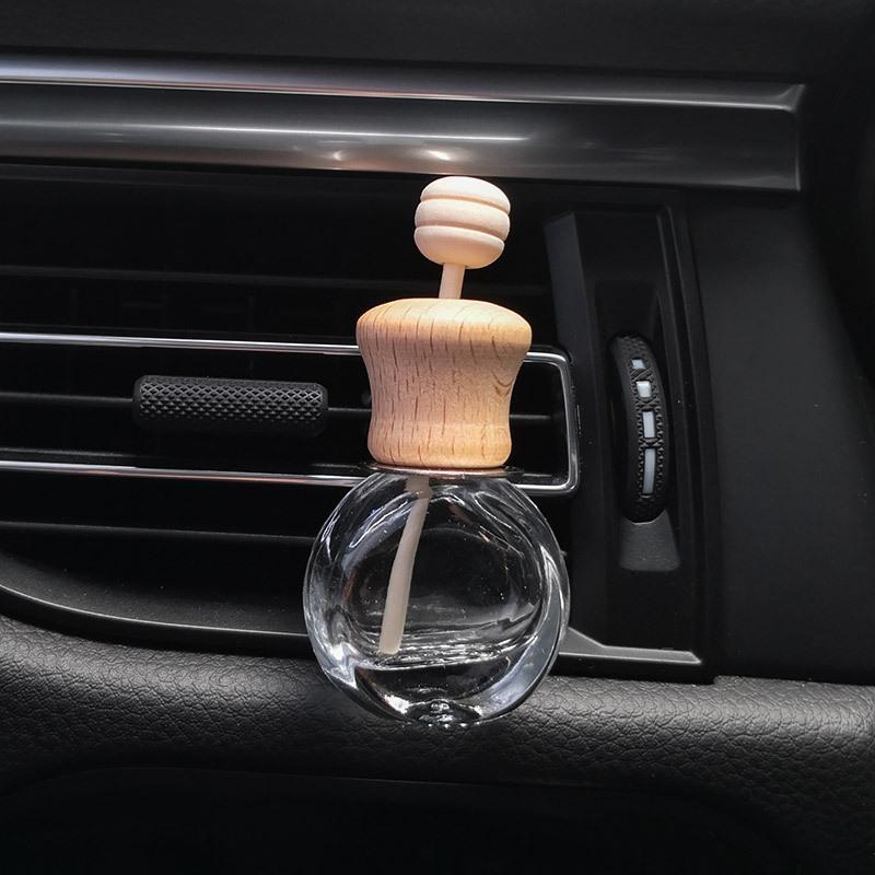 Perfume Car Bottles Empty With Clip Wood Stick Essential Oils Diffusers Conditioner Vent Automobile Air Freshener Glass Bottle Cars Decorations Fy3456