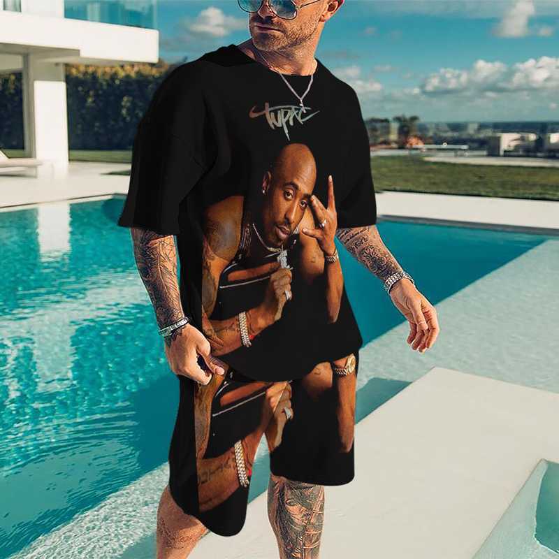 Tracksuits Summer Streetwear Outfits Men Set Tracksuit Oversized Clothes 3d 2pac Printed t Shirt Shorts 2piece Sportswear Male Tshirts, Kz-ot1137
Tracksuits Summer Streetwear Outfits Men Set Tracksuit Oversized Clothes 3d 2pac Printed t Shirt Shorts 2piece Sportswear Male Tshirts, Kz-ot1137