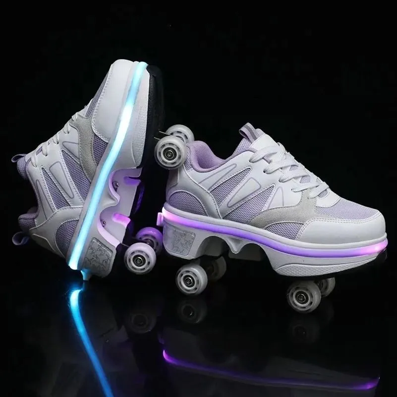 Athletic Outdoor Kids Deformation Roller Skates Shoes 4 Wheels Parkour Sport Children Girls Boys Unisex Adult Sneakers 230106, With lights 04
Athletic Outdoor Kids Deformation Roller Skates Shoes 4 Wheels Parkour Sport Children Girls Boys Unisex Adult Sneakers 230106, With lights 04