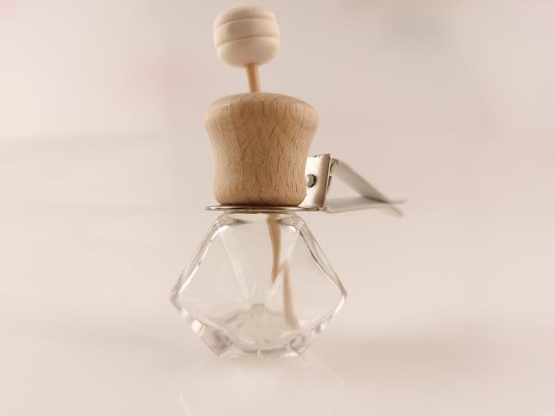 Perfume Car Bottles Empty With Clip Wood Stick Essential Oils Diffusers Conditioner Vent Automobile Air Freshener Glass Bottle Cars Decorations Fy3456