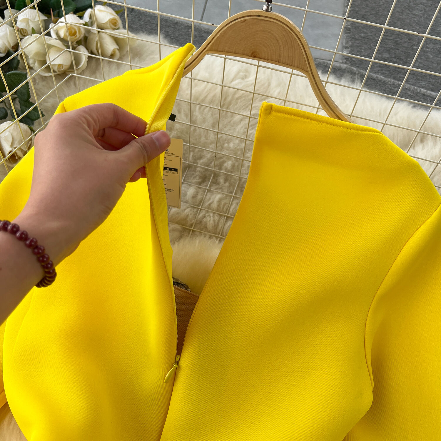 Basic Casual Dresses Elegant Women's Dress Contrast Color Mesh Ruffles Patchwork High Waist A-line Dresses Winter Spring 2024 New