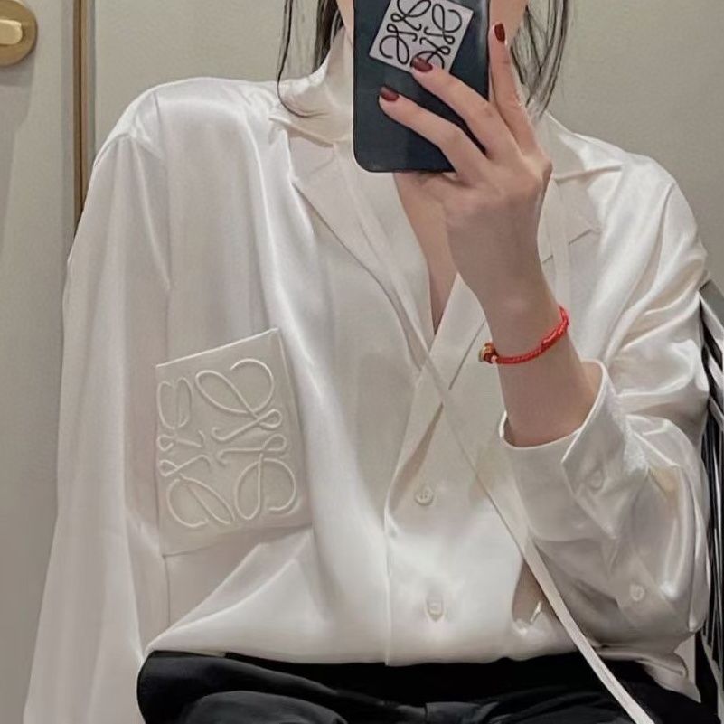 women blouse casual clothes shirts Parisian fashion women's long sleeve shirt white black loose lapel ladies dress jacket 
women blouse casual clothes shirts Parisian fashion women's long sleeve shirt white black loose lapel ladies dress jacket