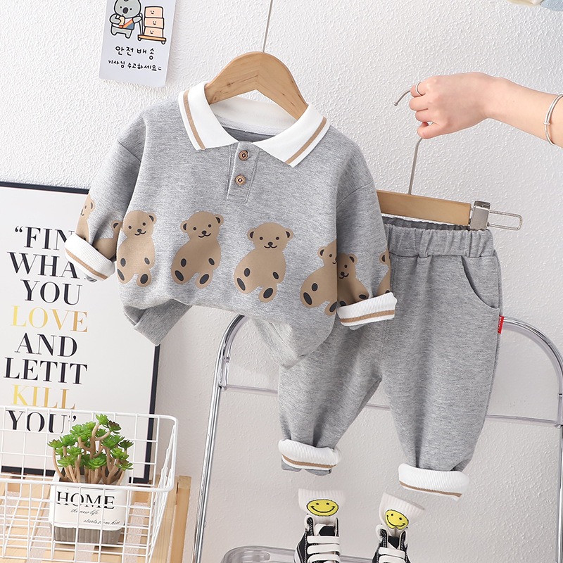 Baby Boys Clothing Set Spring Autumn Children Cotton Letter Long Sleeve Sweater Pants 2Pcs Casual Outfits Kids Tracksuits