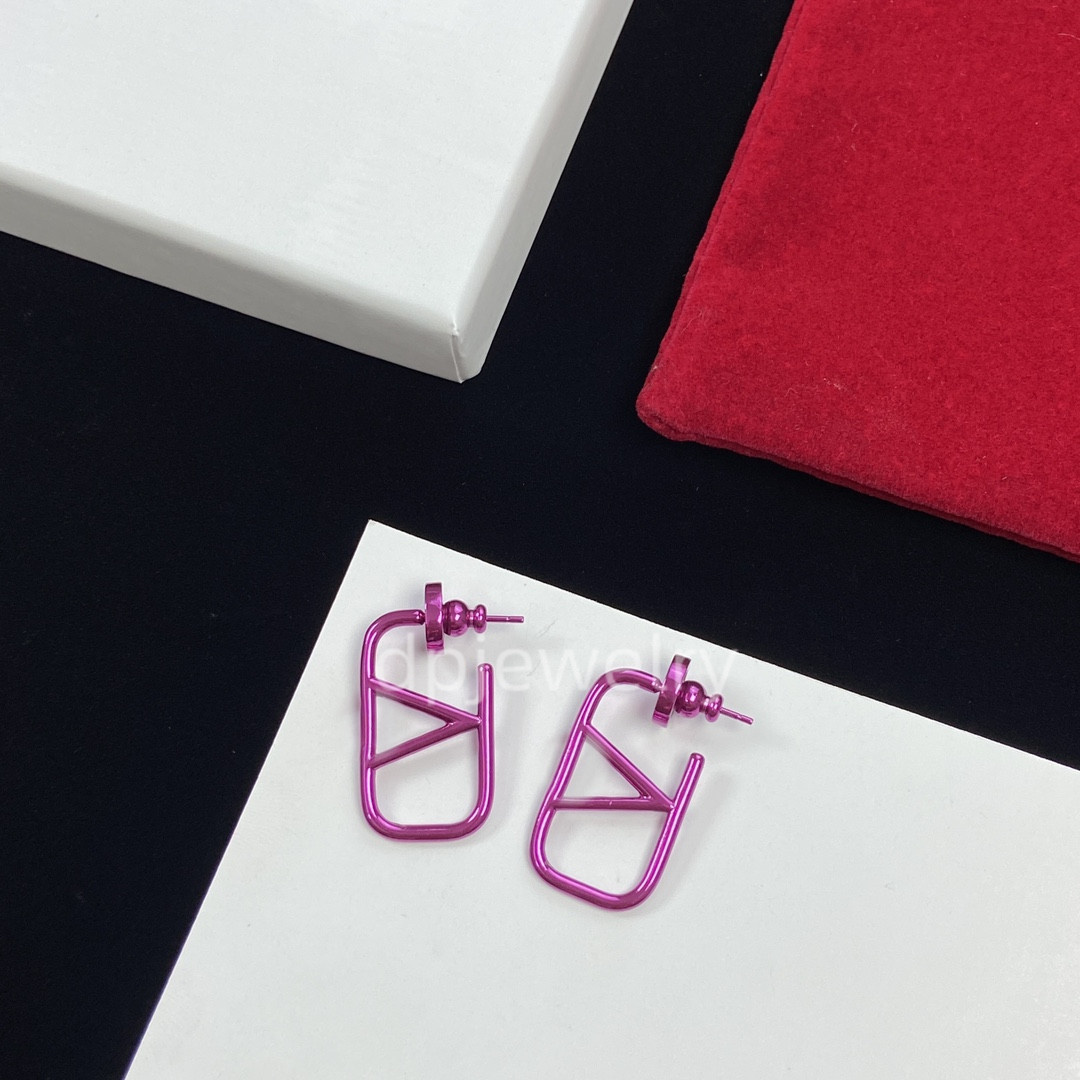 2024 New Fashion Womens Big Circle Simple Stud Earrings Hoop Earrings for Woman a-2