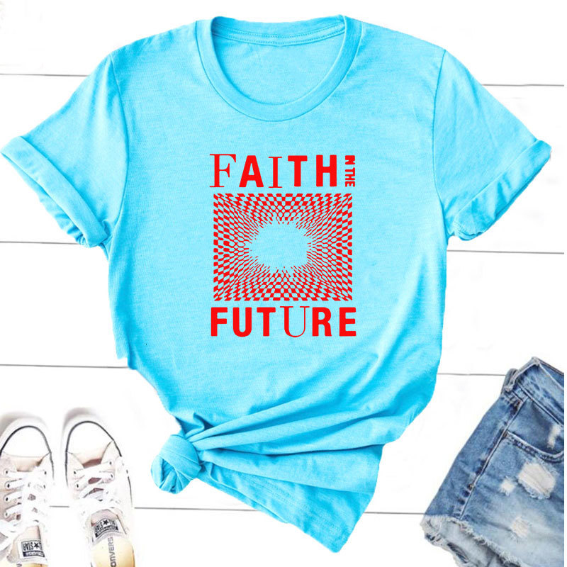 Womens TShirt Faith In The Future Tour Merch Tshirt Women Fans Short Sleeve O Neck T Shirts Oversize Print Harajuku Streetwear 230419