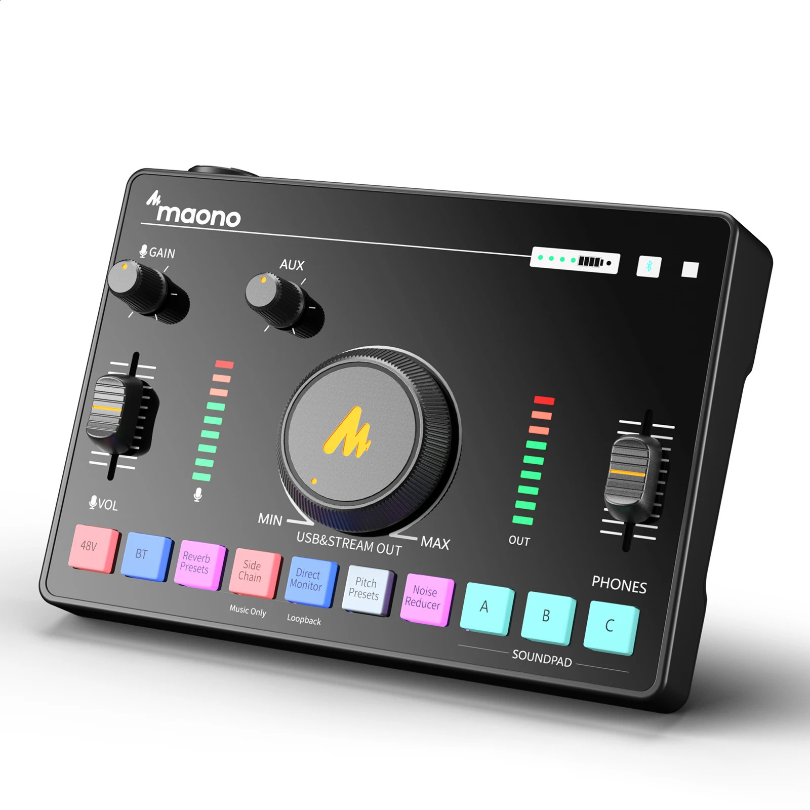 Microphones Maono AMC2 Neo Professional Sound Card Audio Interface Mixer With 48V Phantom Power For Smart Phone PC Live Streaming Recording 231117
