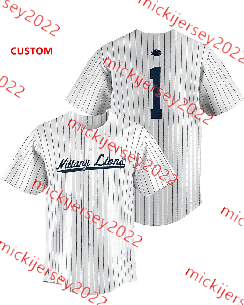Travis Luensmann Jaden Henline Penn State Baseball Jersey Daniel Ouderkirk Jordoun Morales Steven Miller Ben DeMell Kellan Tulio Penn State Nit