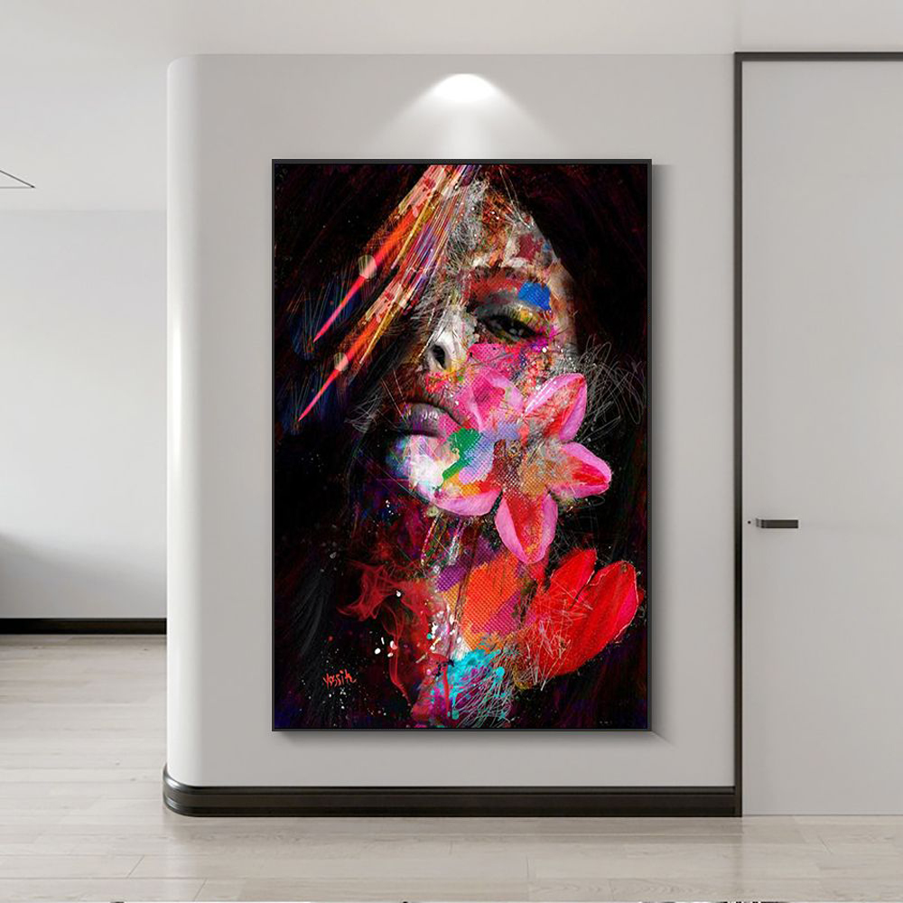 Canvas Painting Abstract Women With Flower Graffiti Art Posters And Prints Wall Art Pictures For Living Room Home Decoration
Canvas Painting Abstract Women With Flower Graffiti Art Posters And Prints Wall Art Pictures For Living Room Home Decoration