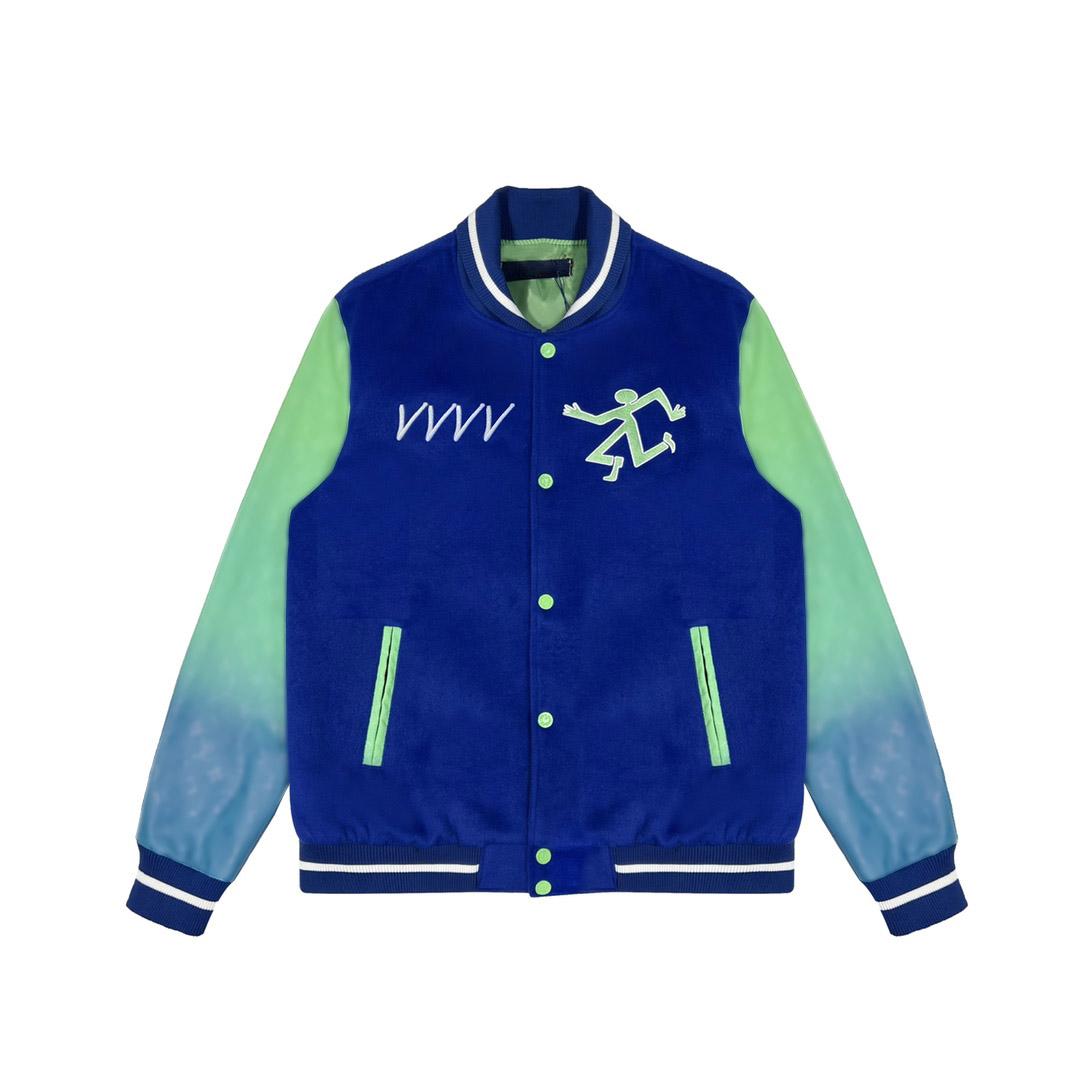Gradient Sleeves Embossed Print Mans Bomber Jacket Designer Spring Men Wool and Leather Splicing Outdoor sportswear Basketball Thicken m jBa, Blue
Gradient Sleeves Embossed Print Mans Bomber Jacket Designer Spring Men Wool and Leather Splicing Outdoor sportswear Basketball Thicken m jBa, Blue