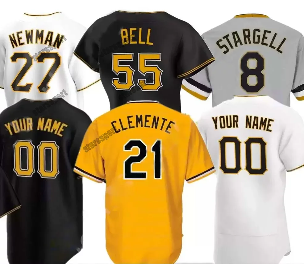 2023 2022 Custom S-4XL Pittsburgh 21 Roberto Clemente jerseys 44 Kevin Kramer 29 Chris Archer men women Socrates Brito youth Pirates baseball jersey