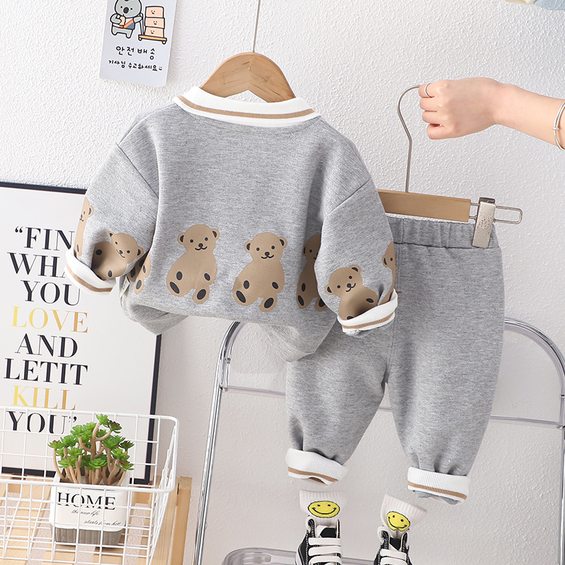 Baby Boys Clothing Set Spring Autumn Children Cotton Letter Long Sleeve Sweater Pants 2Pcs Casual Outfits Kids Tracksuits