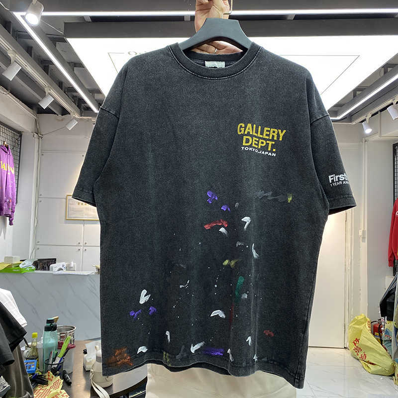 Fashion Designer Clothing Tees Rock Tshirt High Street Vintage Galleryes Depts Letter Print Color Splash Loose T-shirt Casual Streetwear Vintage Hip hop Sportswear, Apricot
Fashion Designer Clothing Tees Rock Tshirt High Street Vintage Galleryes Depts Letter Print Color Splash Loose T-shirt Casual Streetwear Vintage Hip hop Sportswear, Apricot