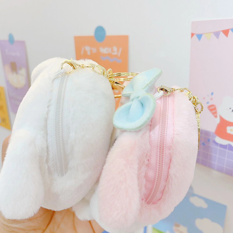 Fashion Kawaii styles Plush Jewelry KeyChains Backpack Car Fashion Key Ring Accessories Girl Wallet Plush