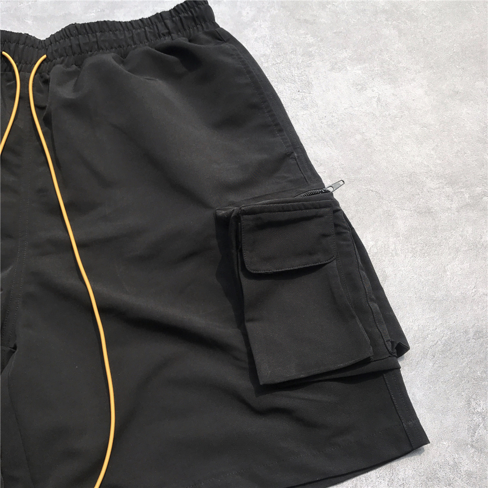 Men's Shorts Summer Black Military Cargo Jogger Men Loose Fit Drawstring Sweat Short Streetwear Nine-Pocket Styling 230419