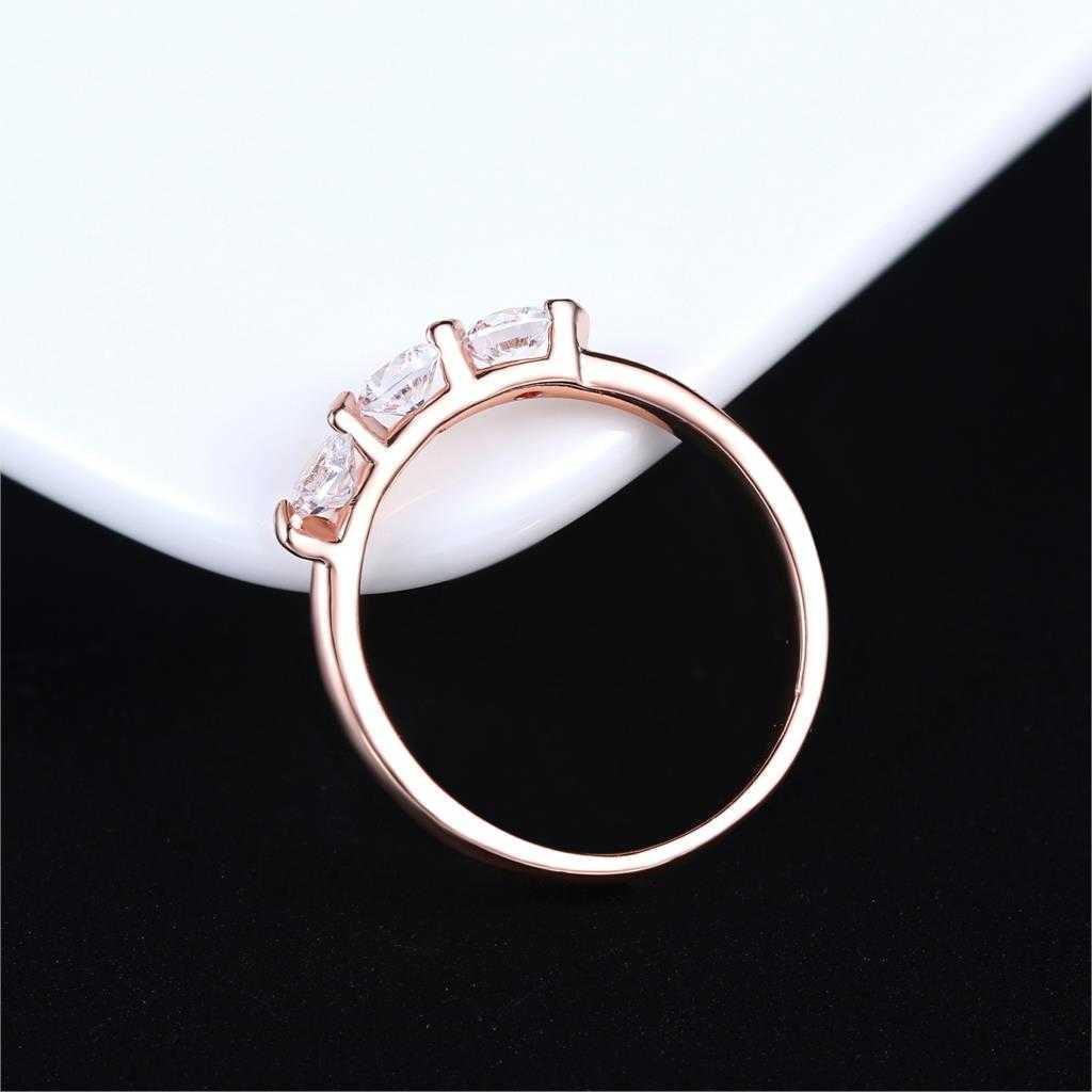 Band Rings Cubic Zirconia/Cubic Zirconia Engagement Ring HotSale Rose Gold Color Fashion Brand Wedding Jewelry For Women anel DFR067M