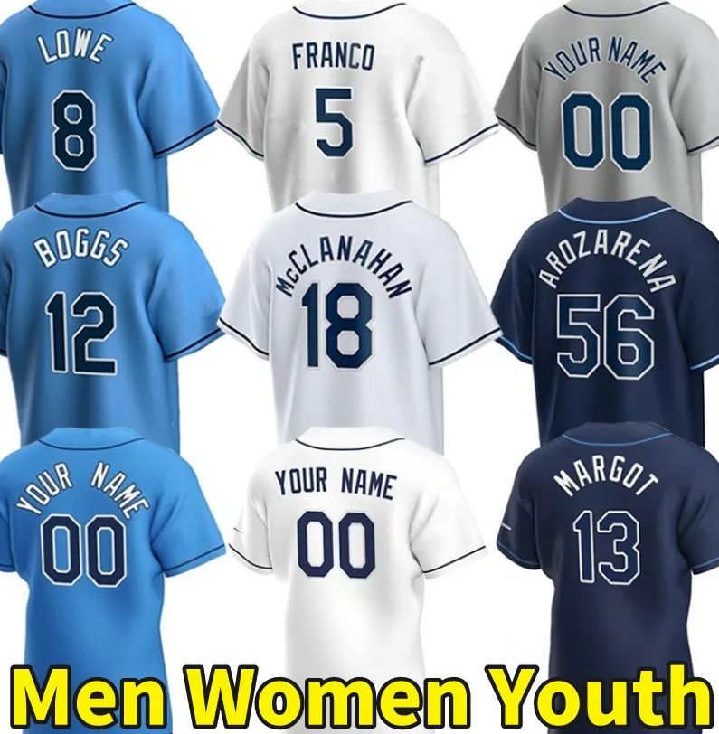 CUSTOM 2023 5 Wander Franco baseball jerseys 18 Shane McClanahan 12 Wade Boggs Tampa Bay 56 Randy Arozarena Rays 17 Isaac Paredes 8 Brandon, Youth color 4
CUSTOM 2023 5 Wander Franco baseball jerseys 18 Shane McClanahan 12 Wade Boggs Tampa Bay 56 Randy Arozarena Rays 17 Isaac Paredes 8 Brandon, Youth color 4