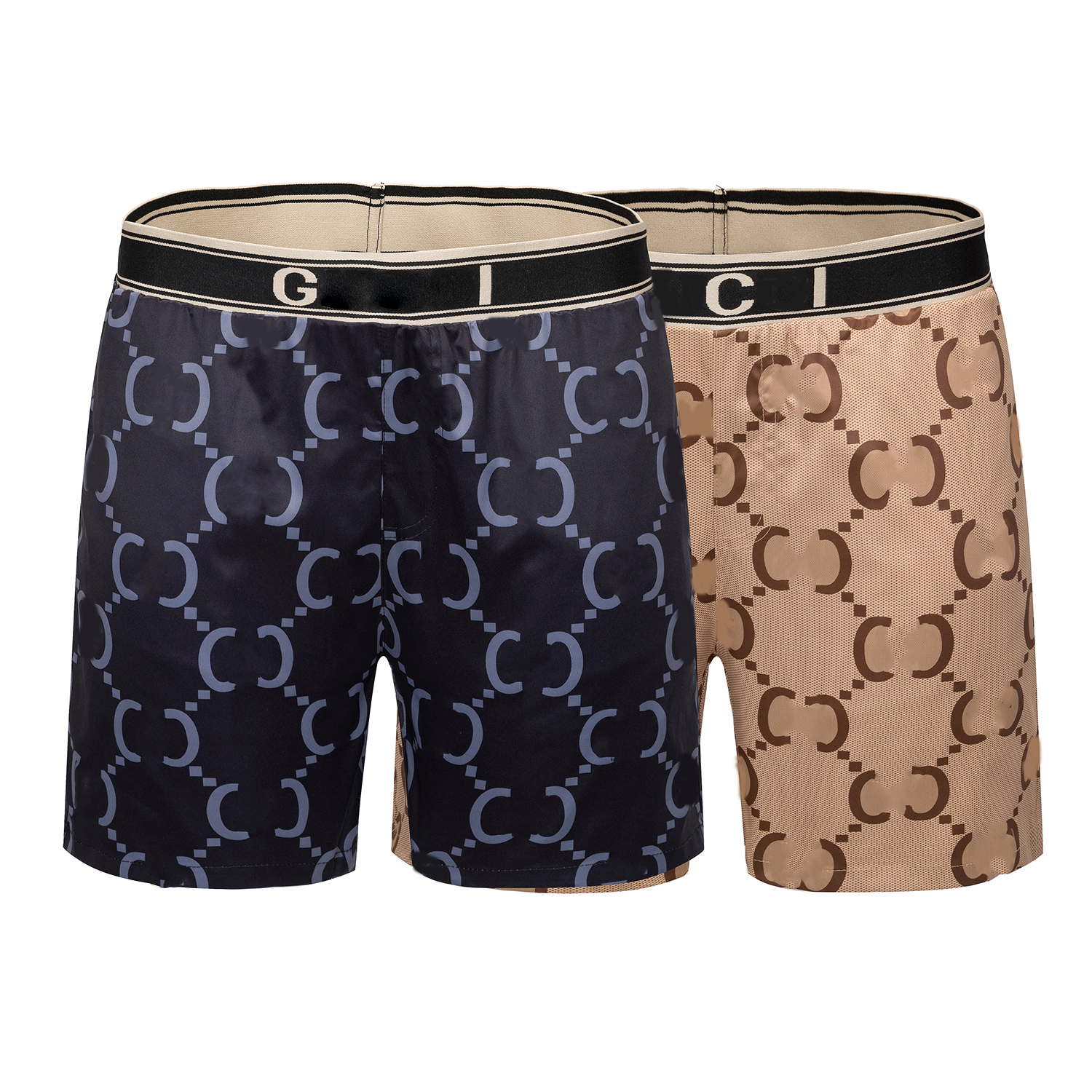 Men's Summer Sports Shorts - Designer Letter Print, Loose Fit, Sizes S-3XL