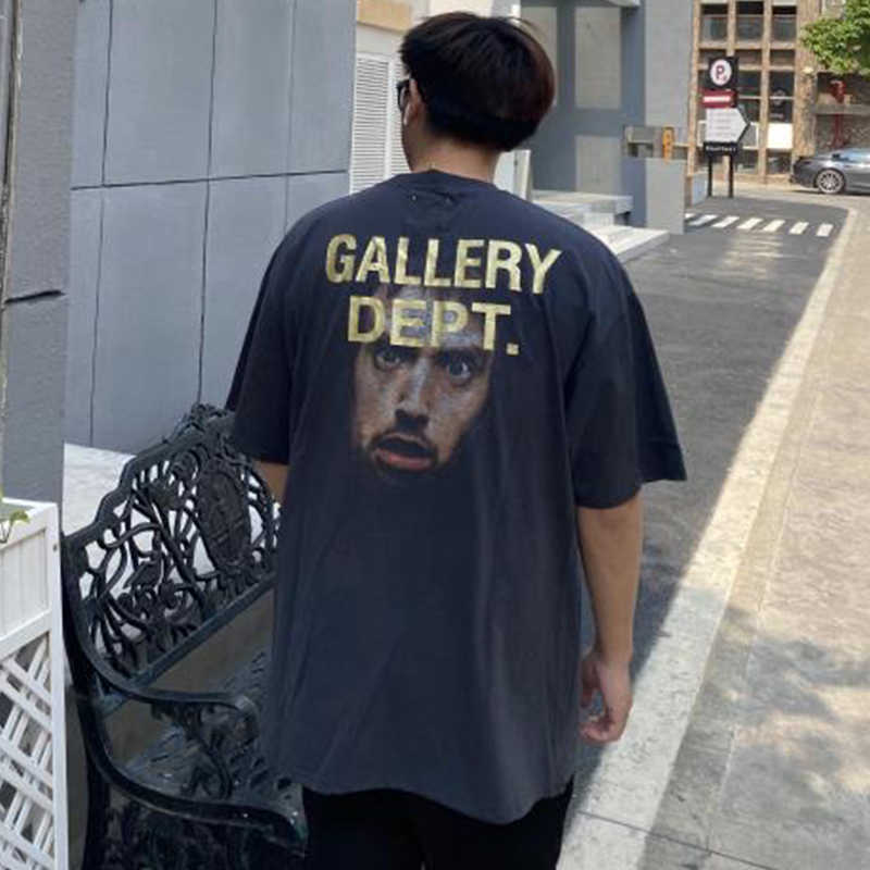 Fashion Designer Clothing Tees Rock Tshirt Galleryes Depts Letter Portrait Worn Wash Short Sleeve Vintage Men's Women's Loose High Street T-shirt Hip hop TShirts Tops, Wash water black
Fashion Designer Clothing Tees Rock Tshirt Galleryes Depts Letter Portrait Worn Wash Short Sleeve Vintage Men's Women's Loose High Street T-shirt Hip hop TShirts Tops, Wash water black