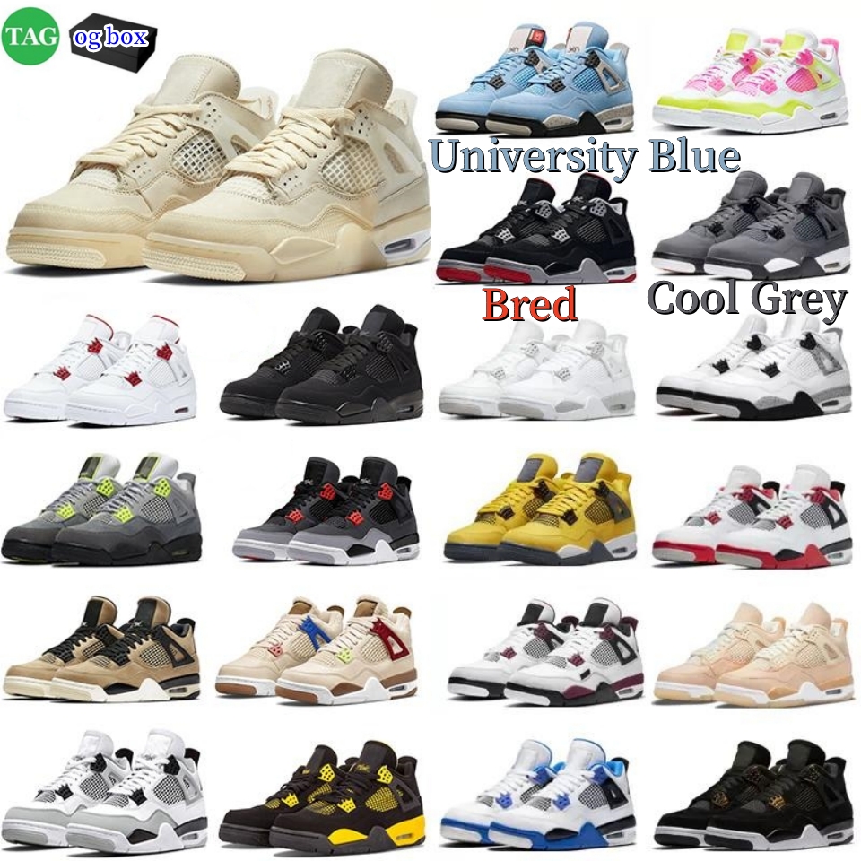 2022 men women basketball shoes 4 4s Red Thunder Sail Black Cat White Oreo Pure Money Infrared Military Metallic Purple Cool Grey Motorsports mens sneakers with box, 45
2022 men women basketball shoes 4 4s Red Thunder Sail Black Cat White Oreo Pure Money Infrared Military Metallic Purple Cool Grey Motorsports mens sneakers with box, 45