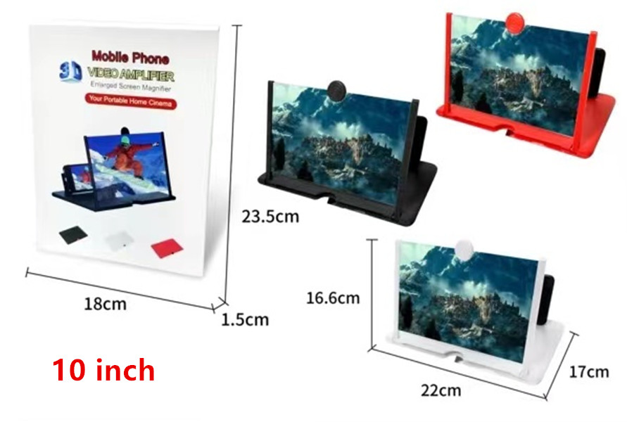 by sea shipping 10 12 inch Folding Phone Holder Screen Magnifier Radiation Protection 3D HD Video Amplifier Bracket