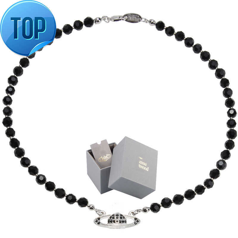 Saturn Black Crystal Single Layer Full Diamond Necklace Punk Dark Style Collarbone Chain Can Be Worn by Men and Women with box
Saturn Black Crystal Single Layer Full Diamond Necklace Punk Dark Style Collarbone Chain Can Be Worn by Men and Women with box