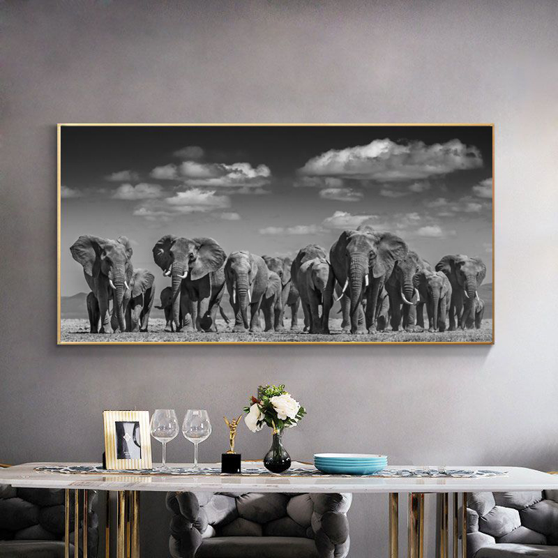 Moderne Dieren Posters en Prints Muur Art Canvas Schilderij Afrikaanse Olifant Herd Foto 'S voor Woonkamer Cuadros Decor No Frame
Moderne Dieren Posters en Prints Muur Art Canvas Schilderij Afrikaanse Olifant Herd Foto 'S voor Woonkamer Cuadros Decor No Frame