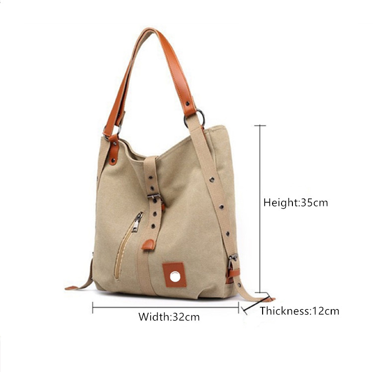 LM Outdoor Bag Yoga Canvas Women's Bag Casual Single Shoulder Bag Multifunctional Backpack Cross-body Backpack LL666