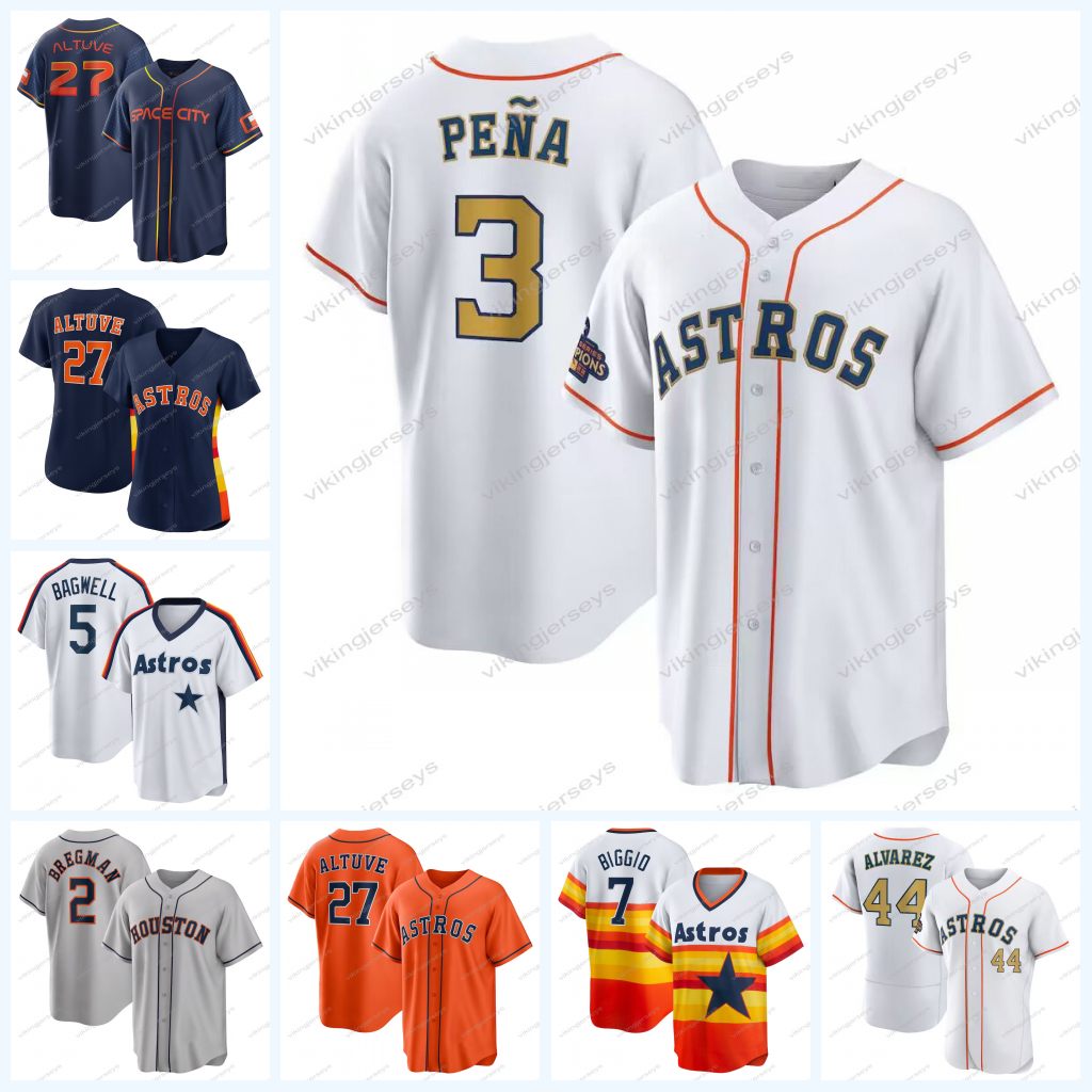 Astros 2023 Gold Collection Jersey Jeremy Pena Yordan Alvarez Alex Bregman Jose Abreu Cristian Javier Luis Garcia Bryan Abreu Kyle Tucker Jake Meyers Yainer Diaz, Women cool base
Astros 2023 Gold Collection Jersey Jeremy Pena Yordan Alvarez Alex Bregman Jose Abreu Cristian Javier Luis Garcia Bryan Abreu Kyle Tucker Jake Meyers Yainer Diaz, Women cool base