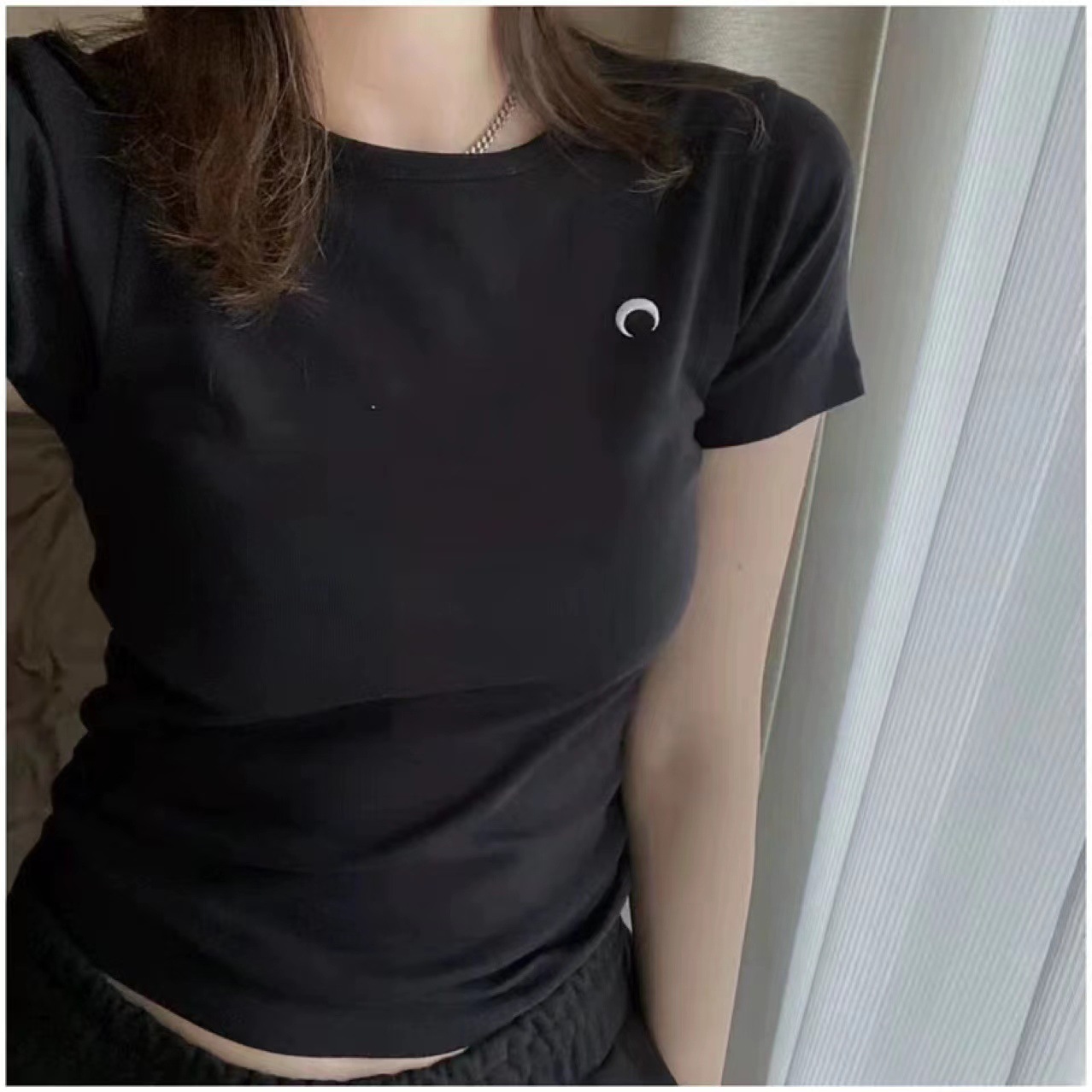 T-Shirt Summer Women T Shirt Girls Woman Clothes Tops Cotton Slim Female Short Sleeve Crop Top Spring Tee Sexy Skinny Y2K O88I, White red moon
T-Shirt Summer Women T Shirt Girls Woman Clothes Tops Cotton Slim Female Short Sleeve Crop Top Spring Tee Sexy Skinny Y2K O88I, White red moon
