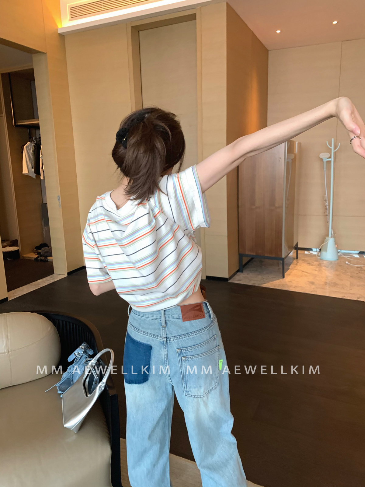 Men's Jeans ADER ERROR Loose casual straight leg jeans men's and women's spring autumn high waist neutral vertical sense wide pants 230