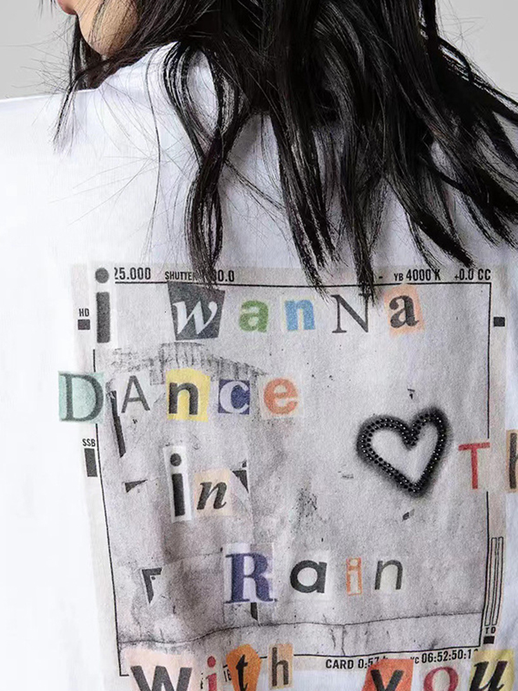 Womens TShirt Letter love drill Print Summer Women Short Sleeve O Neck Cotton Casual Tees Tops Loose Femme Streetwear Tshirt 230419