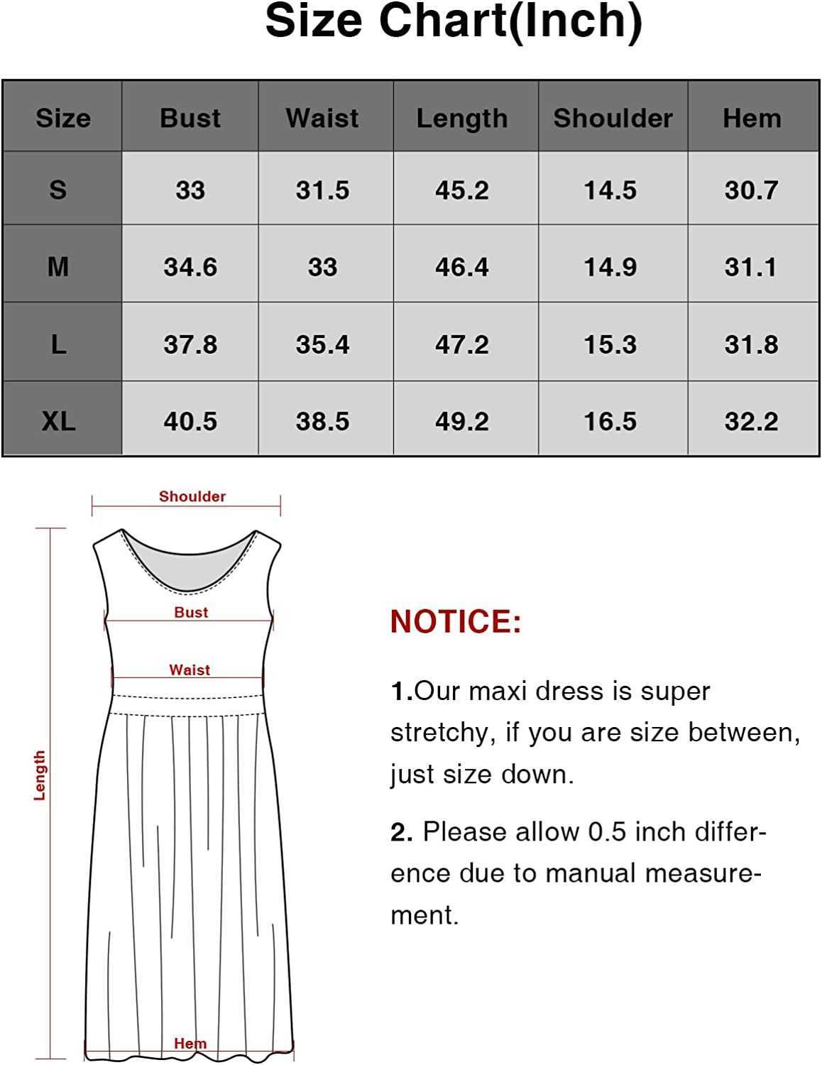 Women's Summer Beach Casual Maxi Dress Sleeveless Tank T Shirt Pleated Swing Dress with Pockets