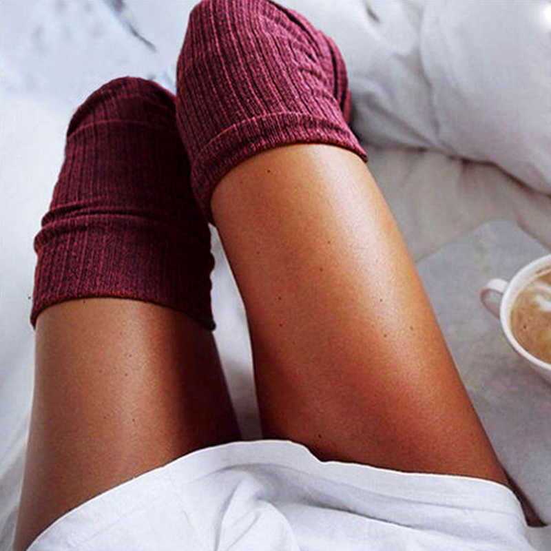 5 PC Socks Hosiery Women's Stockings Thigh High Socks Over Knee Long Socks Cotton Winter Skirt Fat Bottoming Base Knee High Socks Christmas Gifts