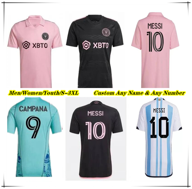 23 24 Inter Miami CF Soccer Jerseys Lionel MESSIS MARTINEZ Campana Lassiter Arroyo Borgelin Jean Kryvtsov Negri Stefanelli YEDLIN MOTA Kids Kit Football Shirts S-XXX