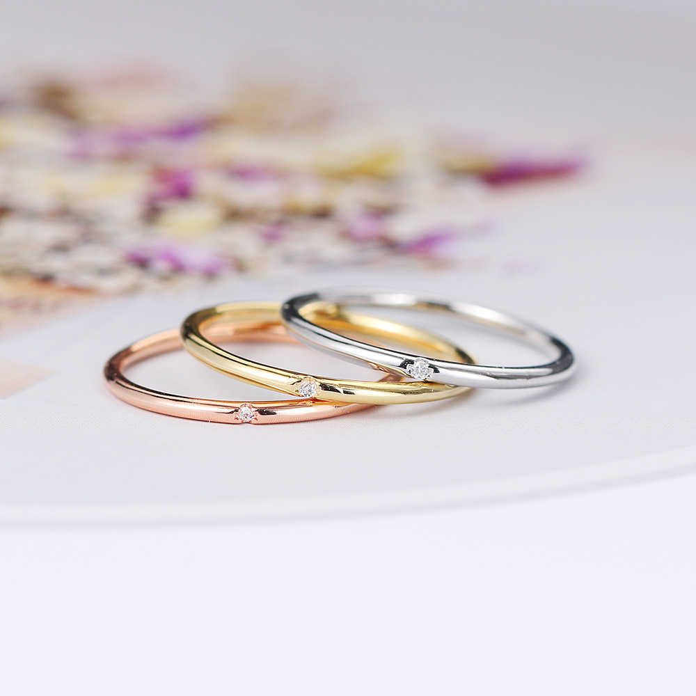 Band Rings ZHOUYANG Dainty Rings For Women Micro-inserts Cubic Zirconia Thin Finger Ring Fashion Jewelry Ring KCR101