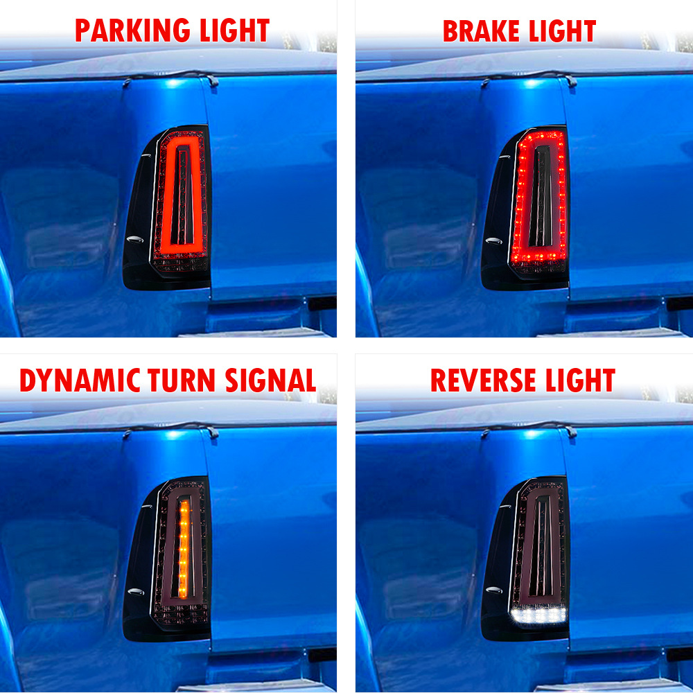 Car Modified Taillight For Toyota Hilux 20 05-20 15 LED Dynamic Turn Signal Parking Lights Brake Reverse Taillights