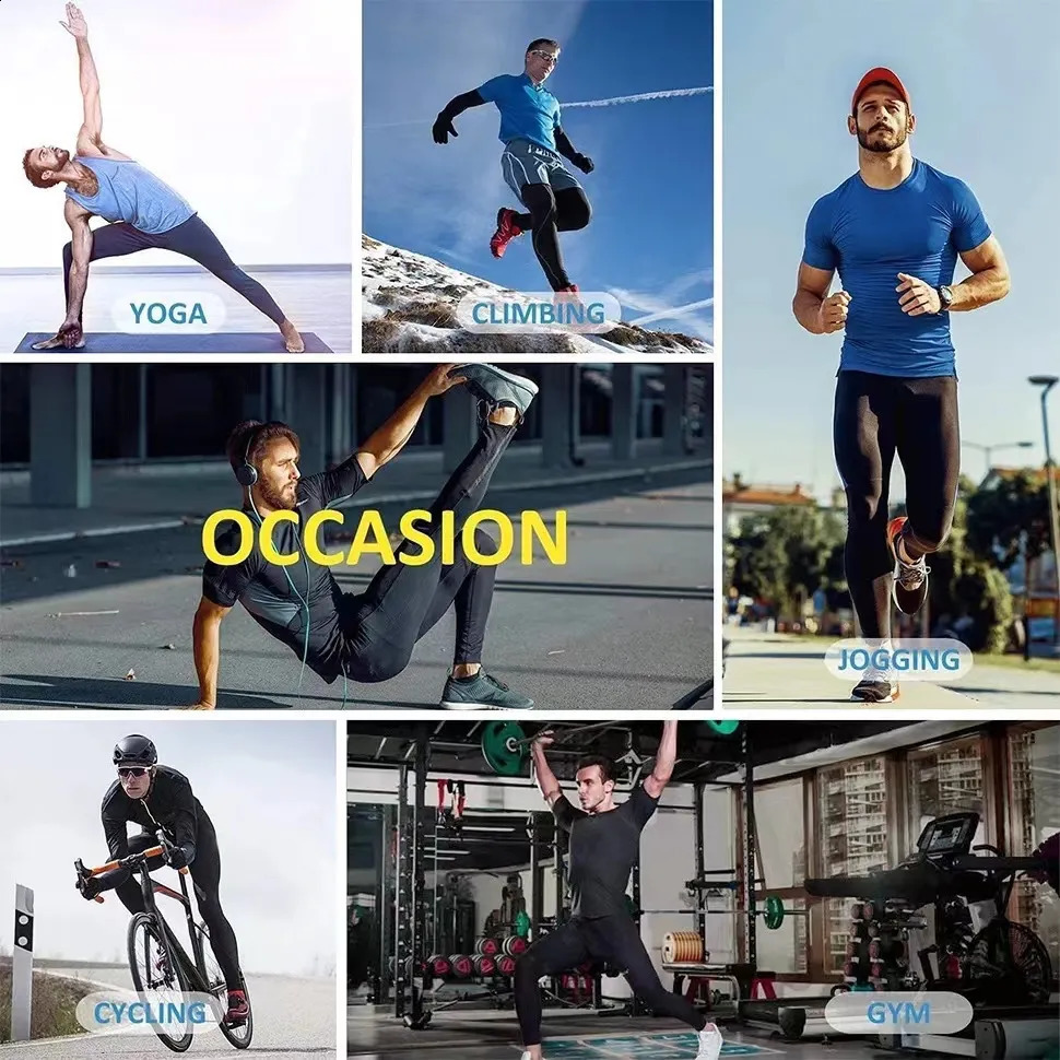Men's T-Shirts Sun Protection Sports Second Skin T-shirt Men's Fitness Rashgarda MMA Long Sleeves Compression Shirt Workout Clothing 231118