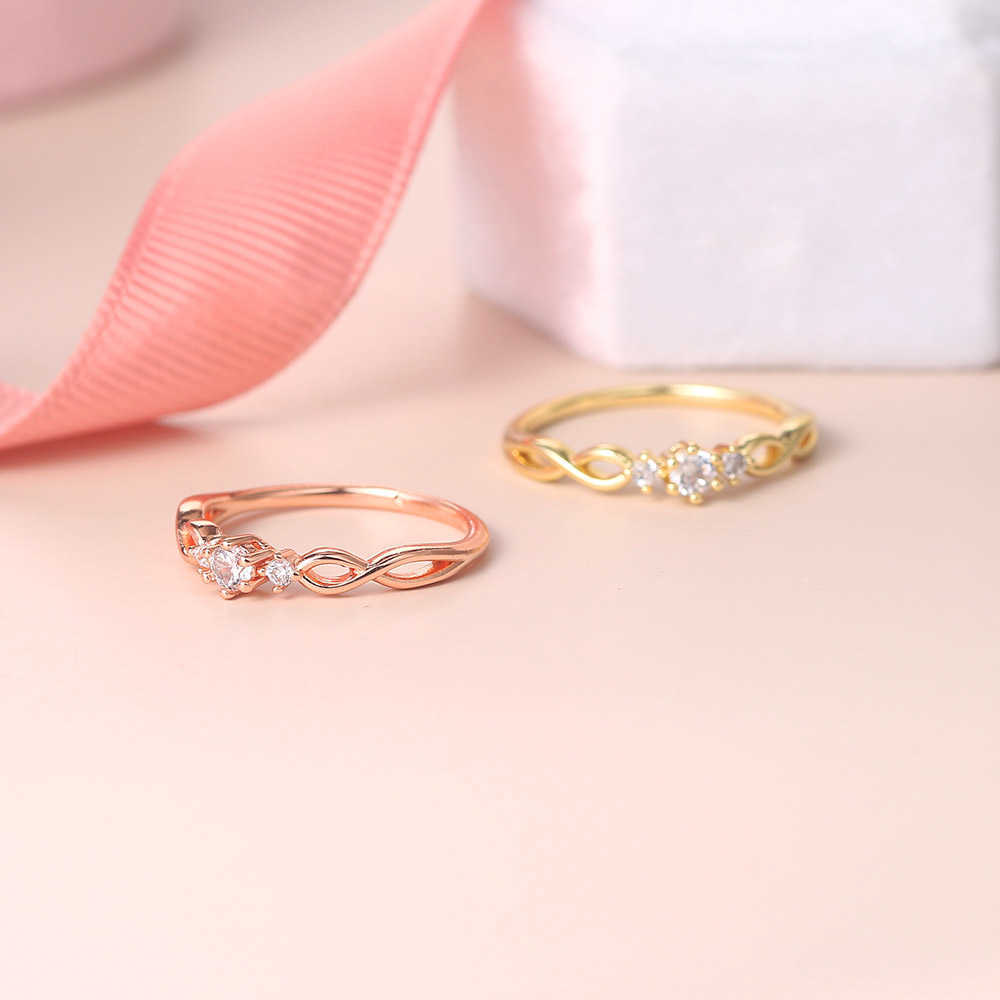 Band Rings ZHOUYANG Dainty Ring For Women Simple Mini Zircon Jewellry Gold Color Wedding Bride Ring Gift Fashion Jewelry Wholesale R237