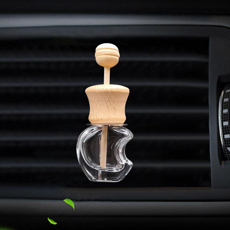 Perfume Car Bottles Empty With Clip Wood Stick Essential Oils Diffusers Conditioner Vent Automobile Air Freshener Glass Bottle Cars Decorations Fy3456
