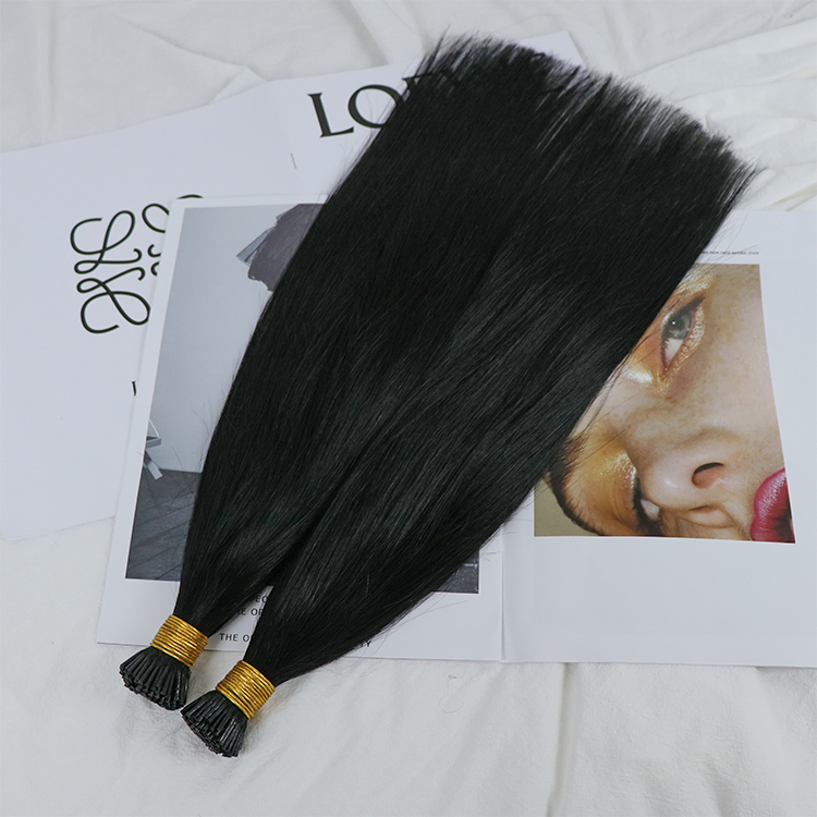 Itip Hair Extension Remy Human Hair Straight Keratin Pre Bonded I-tip Hair Natural Black Microlinks itip 100g