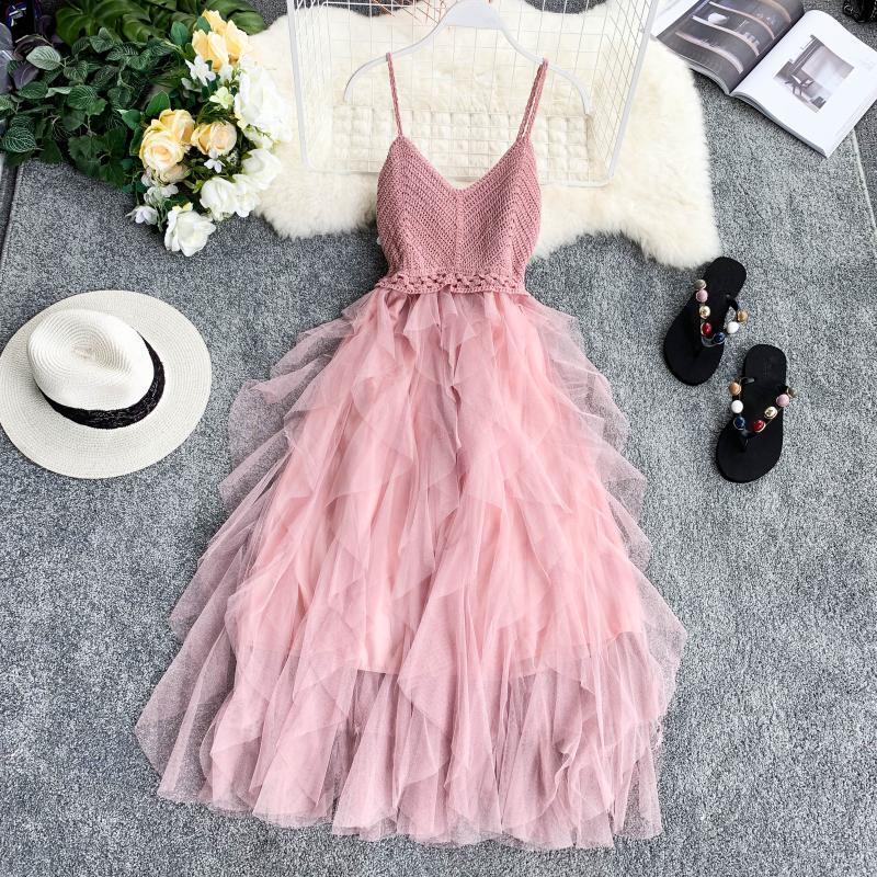 Casual Dresses Summer Sleeveless Sling Gauze Tulle Women knit V neck Sexy Backless Long Sweet Mesh Pink Party Vestidos 230419, White
Casual Dresses Summer Sleeveless Sling Gauze Tulle Women knit V neck Sexy Backless Long Sweet Mesh Pink Party Vestidos 230419, White