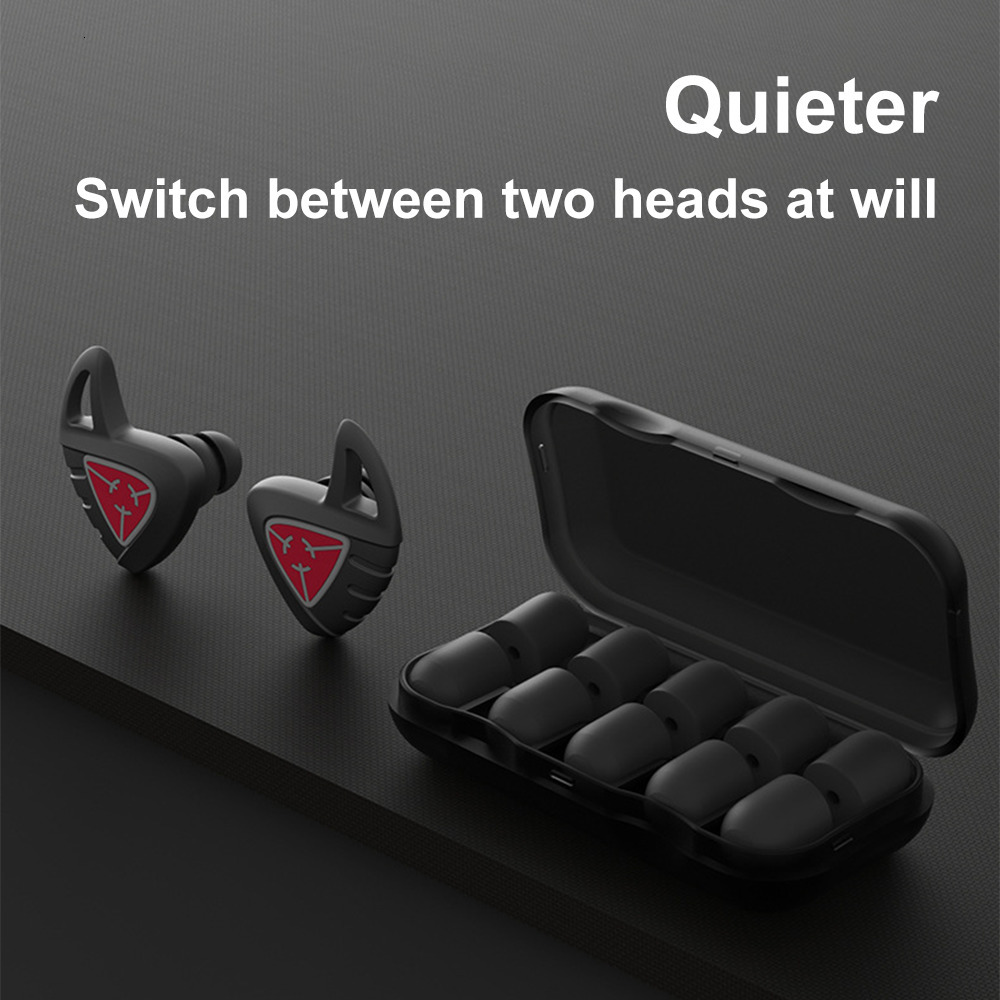 Snoring Cessation Earplugs Silicone Black Sleep Soundproof Noise Reduction Tapones Oido Ruido Ear Plugs Protection Soft Snoring Memory Foam 230419