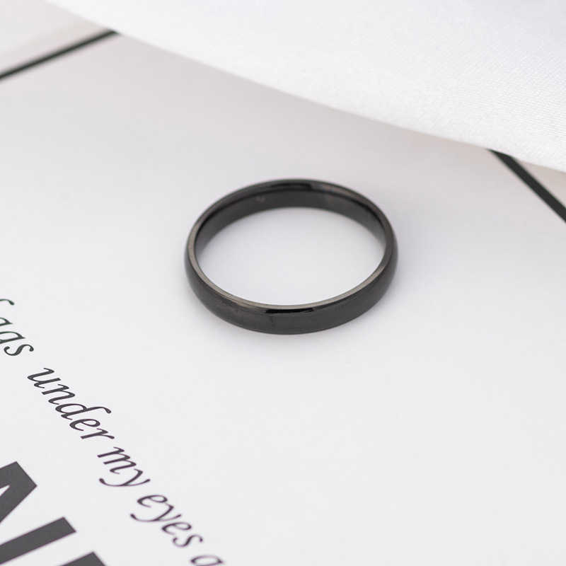 Band Rings Stainless Steel Couple Rings Inside and Outside Student Rings Blue Black Silver Gold Rose Gold Color Stainless Steel Ring