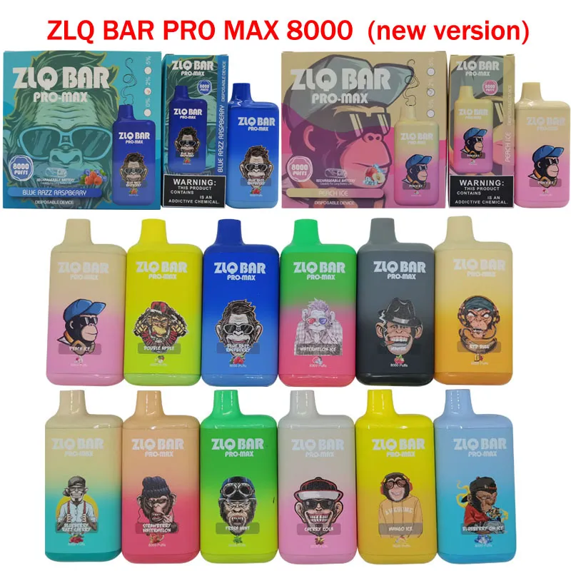 Electronic Cigarettes Original BVS BAR / ZLQ BAR PRO MAX 8000 puffs Disposable Vape pen 15ml 650mah device Mesh coil rechargable battery Authorized
Electronic Cigarettes Original BVS BAR / ZLQ BAR PRO MAX 8000 puffs Disposable Vape pen 15ml 650mah device Mesh coil rechargable battery Authorized