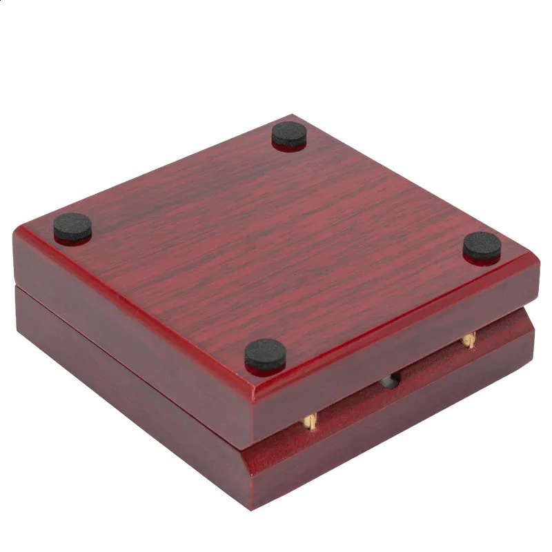 Jewelry Boxes Arrivals Wooden Wedding Ring Pendant Box with LED Light Small Trinket Jewellery Gift Storage Display Case 231118