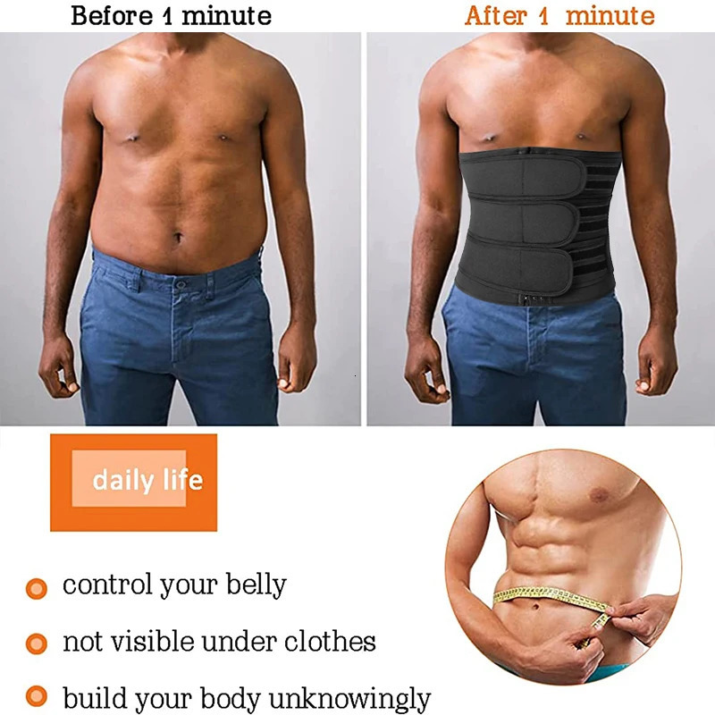 Slimming Belt Men Waist Trainer Body Shapers Abdomen Modeling Strap Sheath Weight Loss Belly Shapewear Workout Trimmer Corset 231120