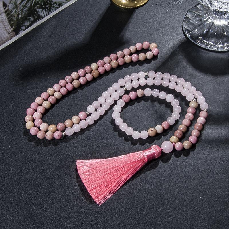 Pendant Necklaces 8mm Natural Rhodolite Rose Quartz 108 Mala Beads Necklace For Men And Women Meditation Yoga Prayer Japamala Jewelry SetPen
Pendant Necklaces 8mm Natural Rhodolite Rose Quartz 108 Mala Beads Necklace For Men And Women Meditation Yoga Prayer Japamala Jewelry SetPen