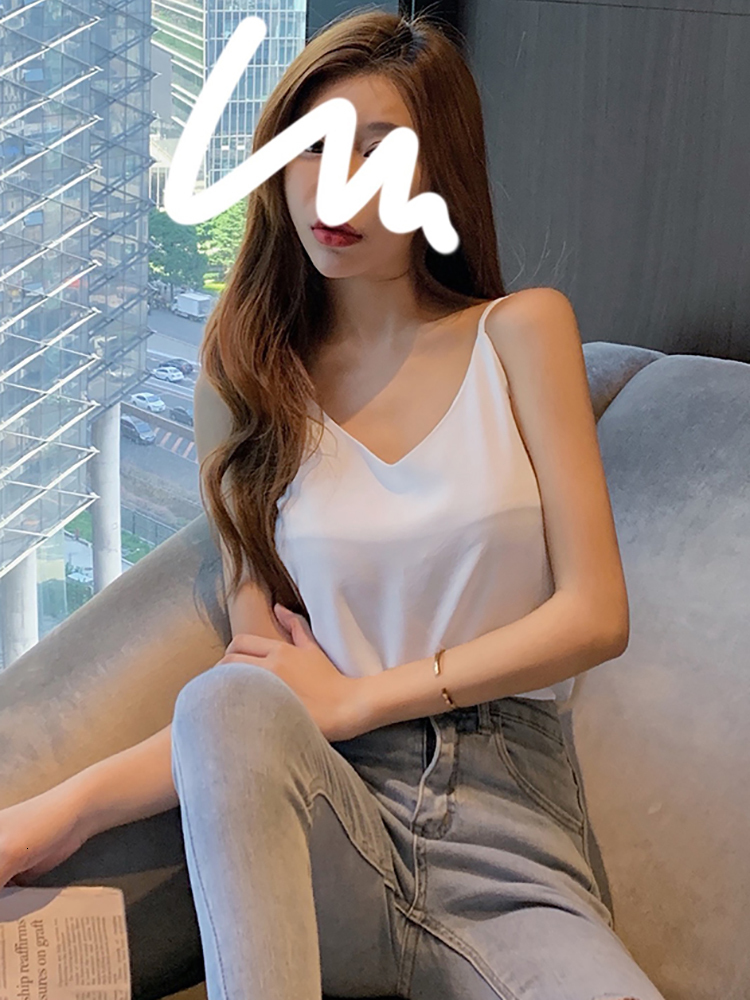 Camisoles Tanks AOSSVIAO Women Tank Top V Neck Sexy Chiffon Blouse Sleeveless Shirt Ladies Tops Summer Camisole Halter Tank Top 230420